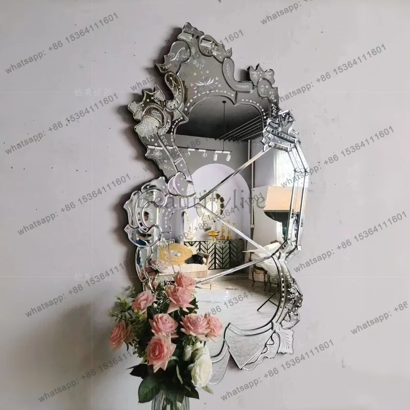 LD Xenomorph Bedroom Mirror Living Room Full Body Nordic Luxury Long Big Bathroom Irregular Mirror Funky Espelhos