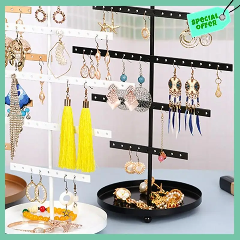 

Simple Earring Storage Rack Earring Stand Jewelry Display Stand Earrings Necklaces Rings Jewelry Stand Durable Easy To Use