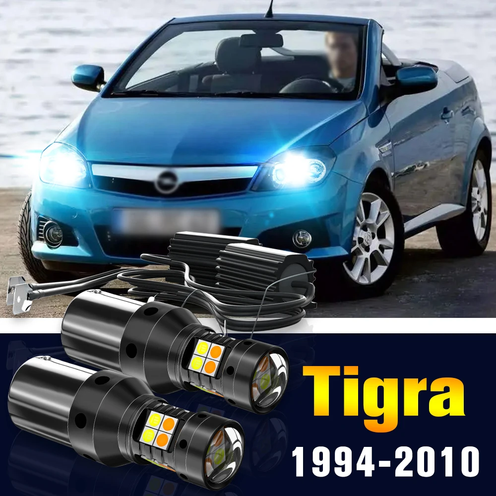 

2pcs LED Dual Mode Turn Signal+Daytime Running Light DRL Lamp For Opel Tigra 1994-2010 2004 2005 2006 2007 2008 2009 Accessories