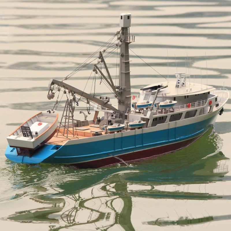 DIY Ship Model Kit [Orcas] Abateng Fishing Boat Dynamic Version High Simulation Power Ship Model Assembly Model Kit