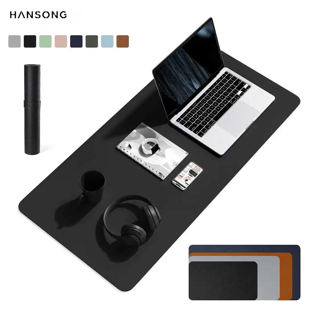 Large Size Office Desk Protector Mat PU Leather Waterproof Mouse Pad Desktop Keyboard Desk Pad Gaming Mousepad PC Accessories