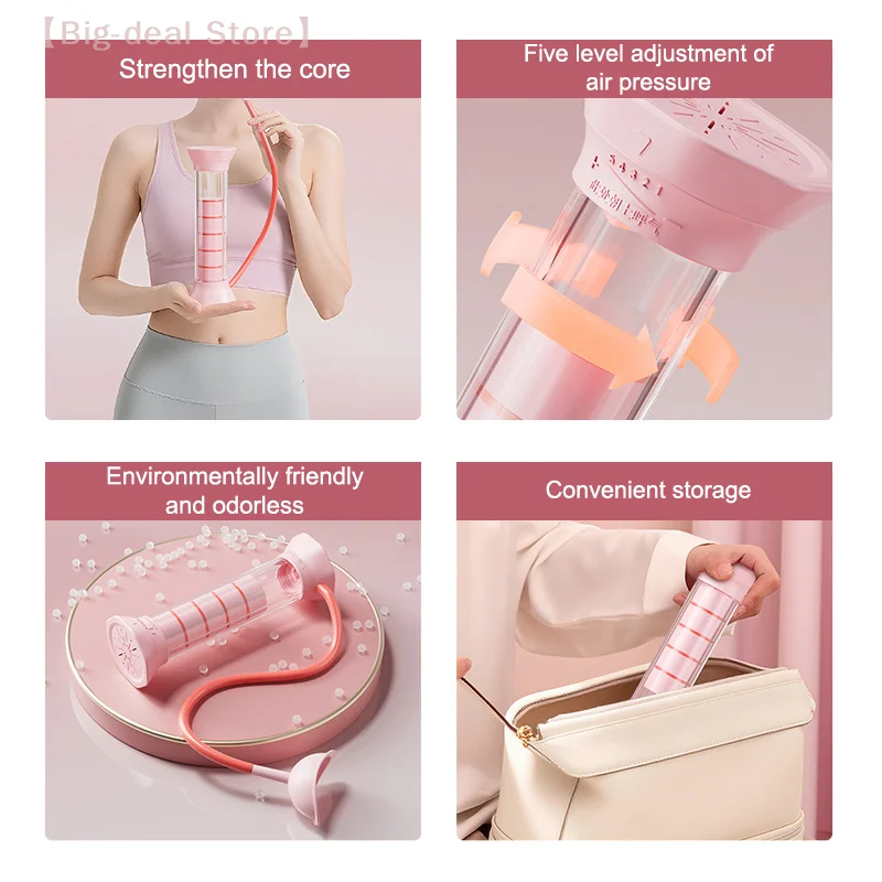 【M】Adjustable Diaphragm Breathing Dumbbell Trainer With Counter Abdominal Muscle Trainer Deep Breathing Exercise Lung Capacity
