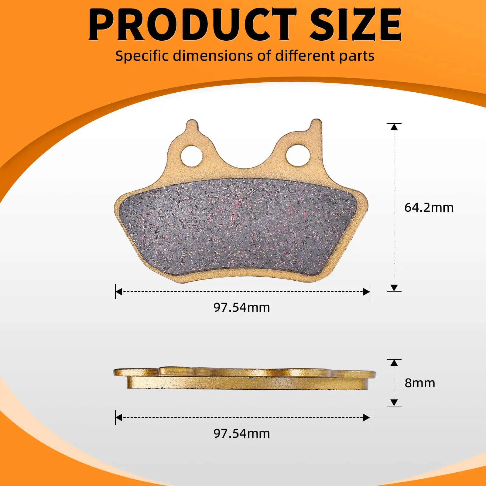 Front Rear Ceramic Brake Pads Disc for Harley FLHT/FLHTi Electra Glide Standard / FLTR/FLTR-i Road Glide Sportster XL883 XL1200