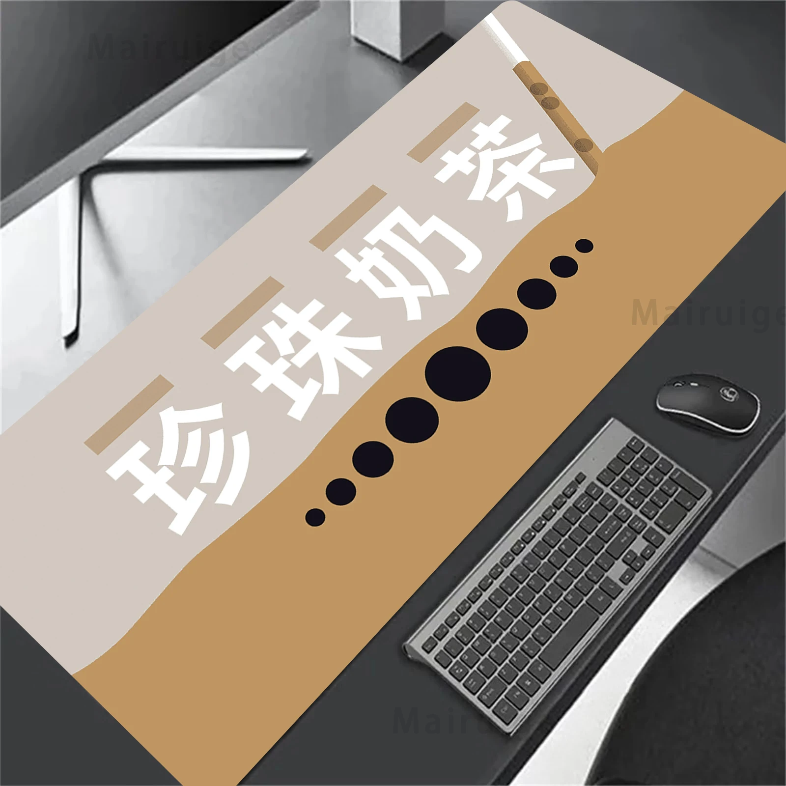 

Office Mouse Pad Boba Tea Walnut Pearl Milk Gaming Desk Accessories Mausepad Mouse Carpet Table Cushion Mouse Mat Desk Interior