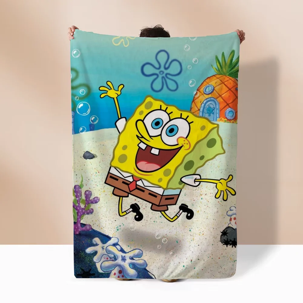 Spongebobs Kniedeken Voor Bankdecoratie Pluizige Zachte Dekens En Gooit Huis Interieur Strandlaken Microfiber Beddengoed Gooien