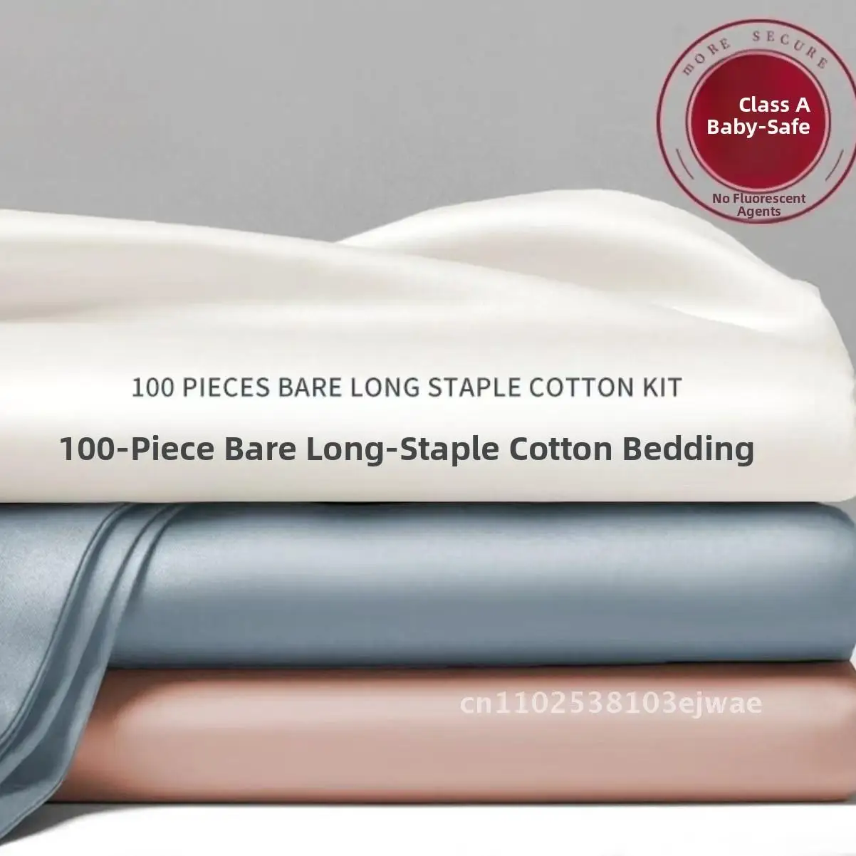 

High-End a Xinjiang Long-staple Cotton Sheet Set Single Double Dormitory Home Quilt Pillowcase White Solid Color Light Luxury