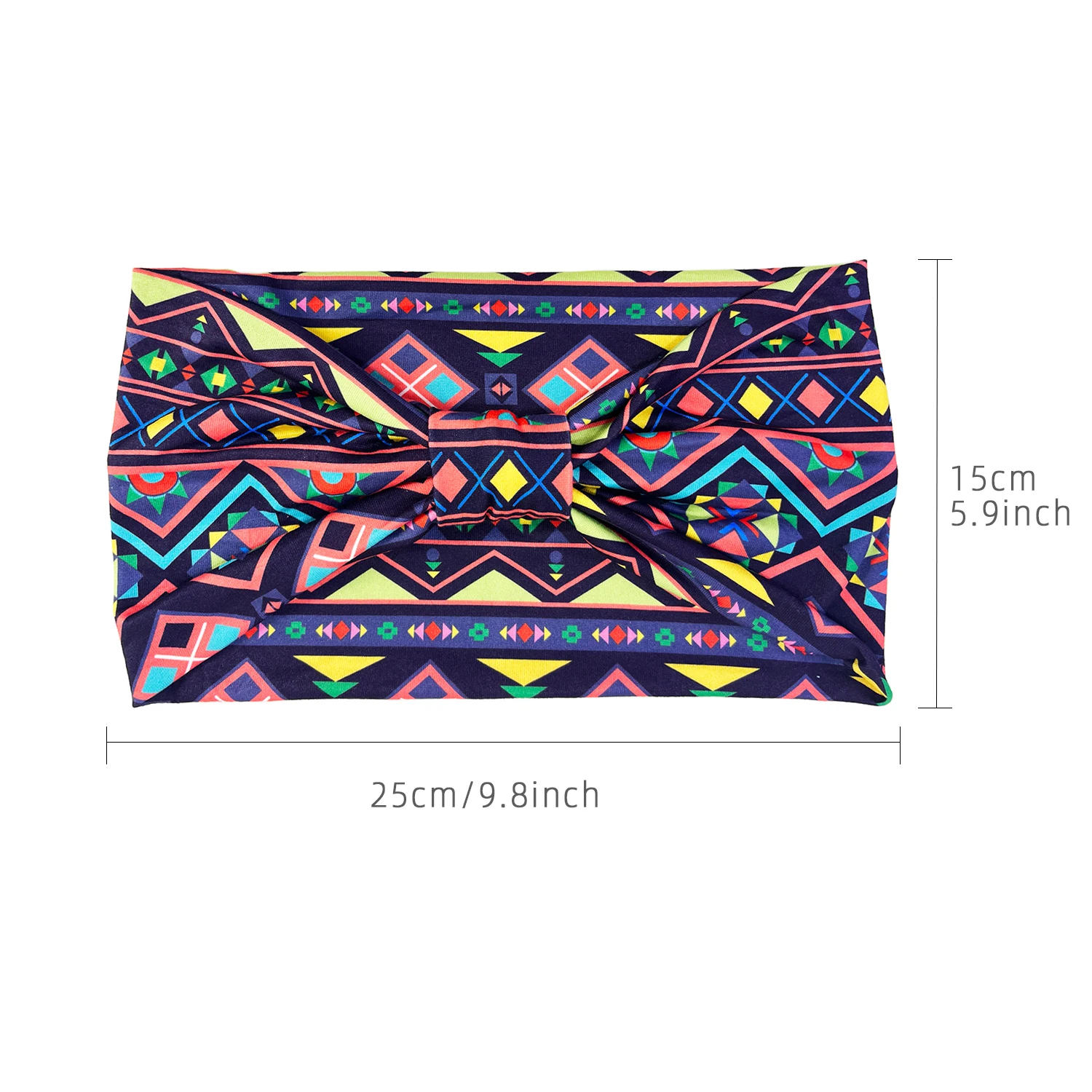 Elastisches Kopfband Turban Headwrap für Frauen Sport Stirnband Ultra breites Spandex Haarband – Detail 3