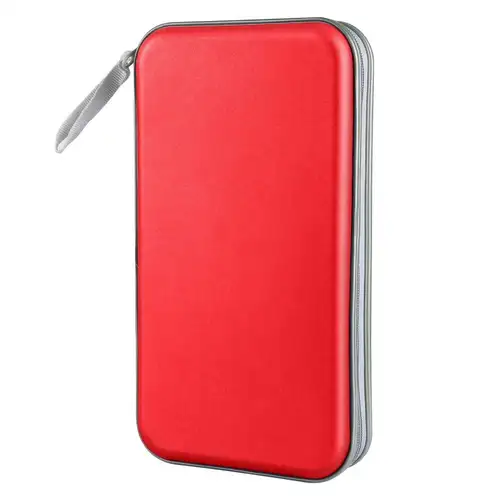Media Storage Box 80 Capacity CD Case Holder Hard Plastic Storage DVD Case Zipper Portable CD Case Wallet CD/DVD Album - Image 19