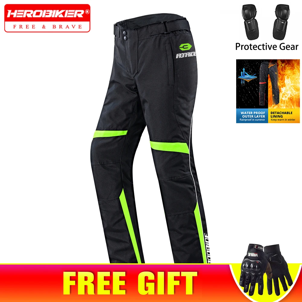 

HEROBIKER Winter Motocross Pants Windproof Motorcycle Clothing 600D Waterproof Oxford Wear Resistance Moto Protection M-3XL