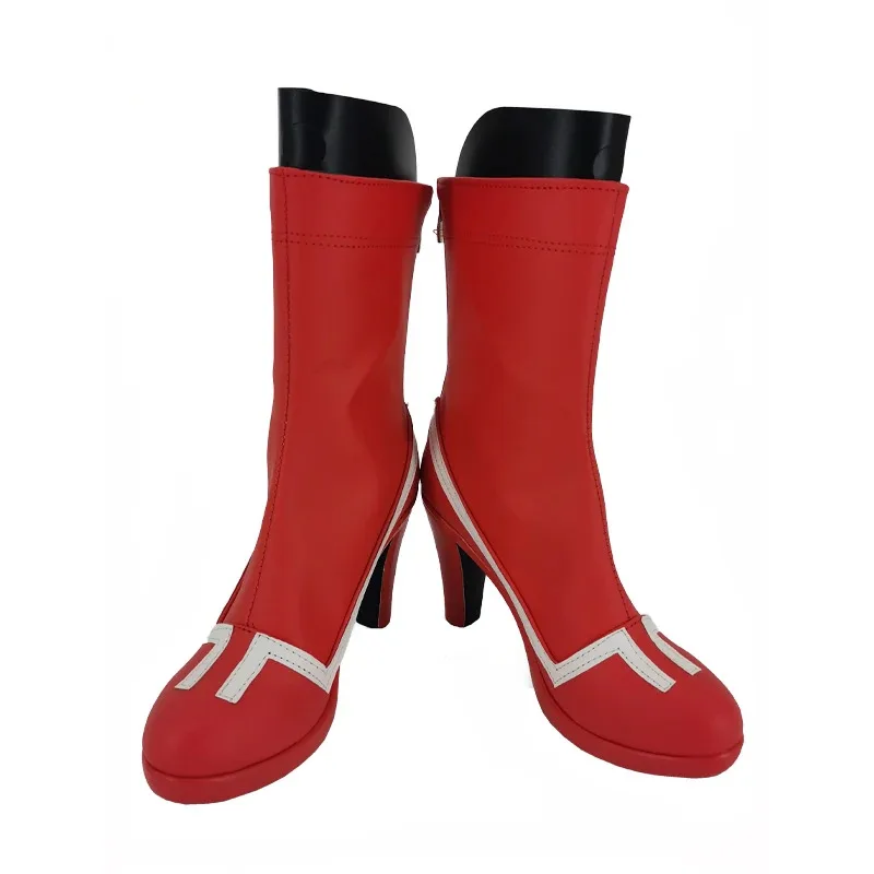 

2025 aaa Darling In The Franxx Zero Two Code 002 Red High Heel Shoes Boots Adult Halloween Party Cosplay Costume Accesso