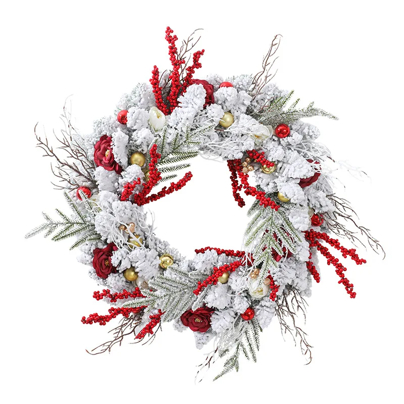 

Christmas Wreath decorative garlands New Year Decoration For Home Wall Door Hanging Indoor Ornament Holiday Festival Supplies