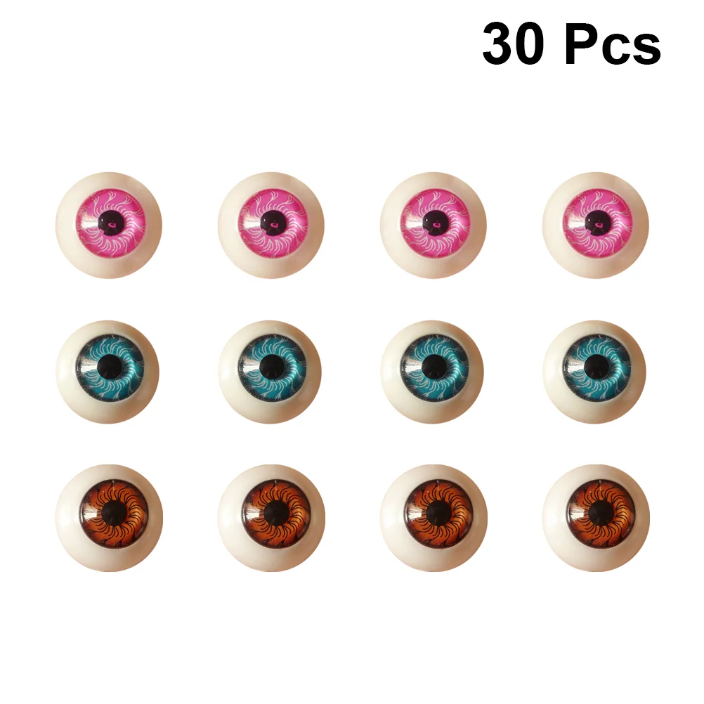 30 PCS Halloween Candy Eyeballs Infant Toys Round Fake Eyes False Baby DIY