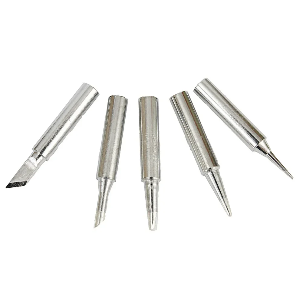 6pcs 900M-T Soldering Solder Iron Tips With Handle Set  For Hakko 933.376.907.913.951,898D,852D+ 852D  Soldering Rework Station