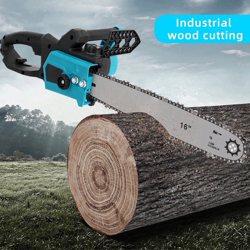 Portable Industrial Electric Chain Saw 16 Inch Rechargeable Corded Electric Chainsaw Power Chain Saws Wood Cutting Saws Machine