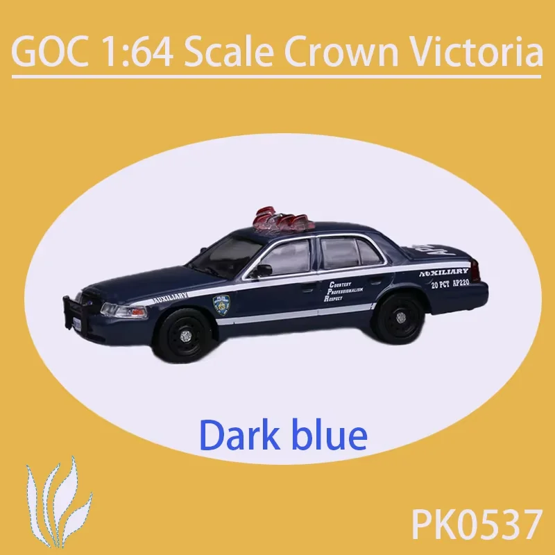 

Модель автомобиля GOC 1:64 Crown Victoria из сплава, статическая коллекционная модель, украшение, праздничный подарок, игрушка, сувенир