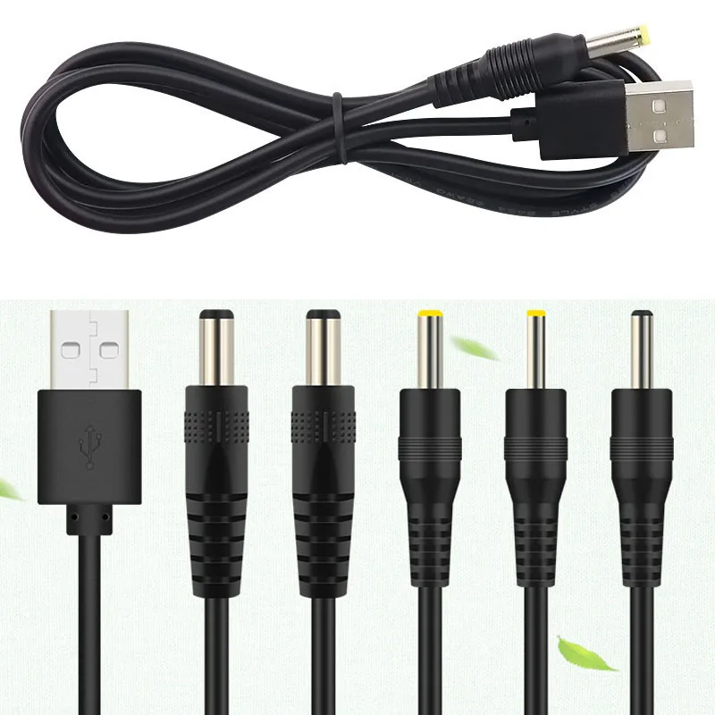 5V 3A 1M 2M 6FT USB A Male to DC 55*21 55*25 4*1.7 3.5*1.35 2.5*0.7 MM Jack plug extension power cord supply cable Connector