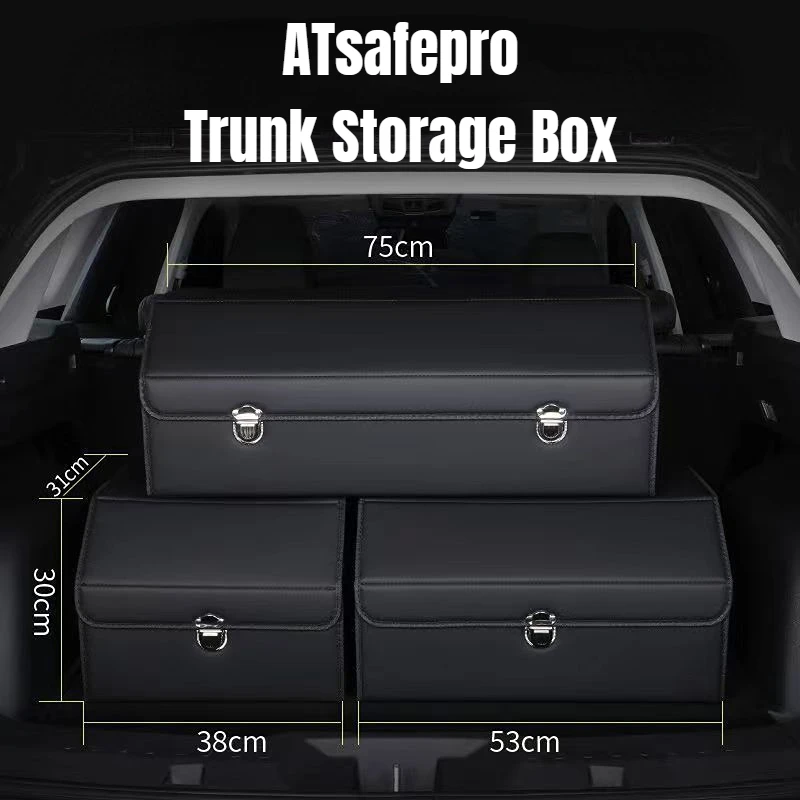 Atsafepro อุปกรณ์จัด65L สำหรับกล่องเก็บของท้ายรถและรถทำความสะอาดอุปกรณ์ตกแต่งภายในรถอุปกรณ์ตกแต่งรถ