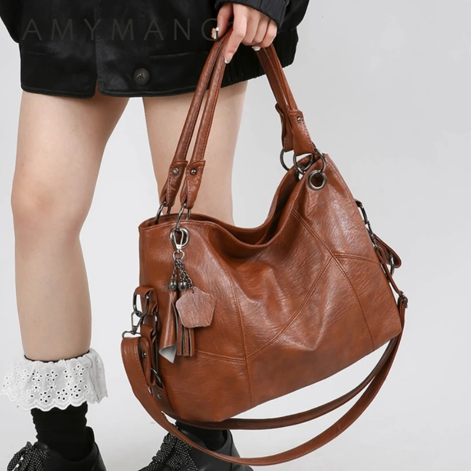 

High Quality Soft Pu Leather Big Casual Tote Luxury Handbags Women Bags Designer Shoulder Crossbody Bags for Women Commuting Sac