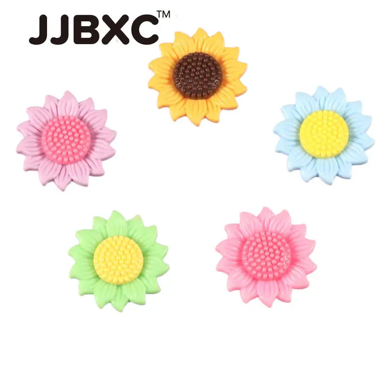 JJBXC High-Quality Charmed Shoe Buckles - Sunflower Design