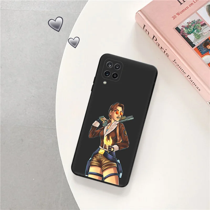 Phone Case for Samsung Galaxy A31 A32 A33 A34 A51 A52 A53 A54 A71 A52S A72 A73 4G 5G Tomb Raider Shell Black Cases Cover