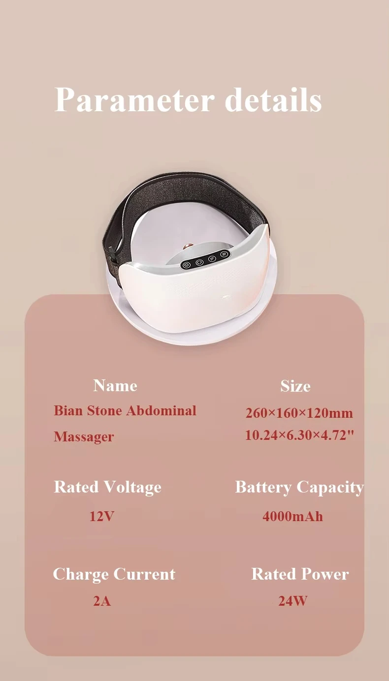 المحمولة ساخنة الخصر البطن الرقبة الظهر مع الحجر المسطح الطبيعي البطن العجن تهتز مدلك البطن #6