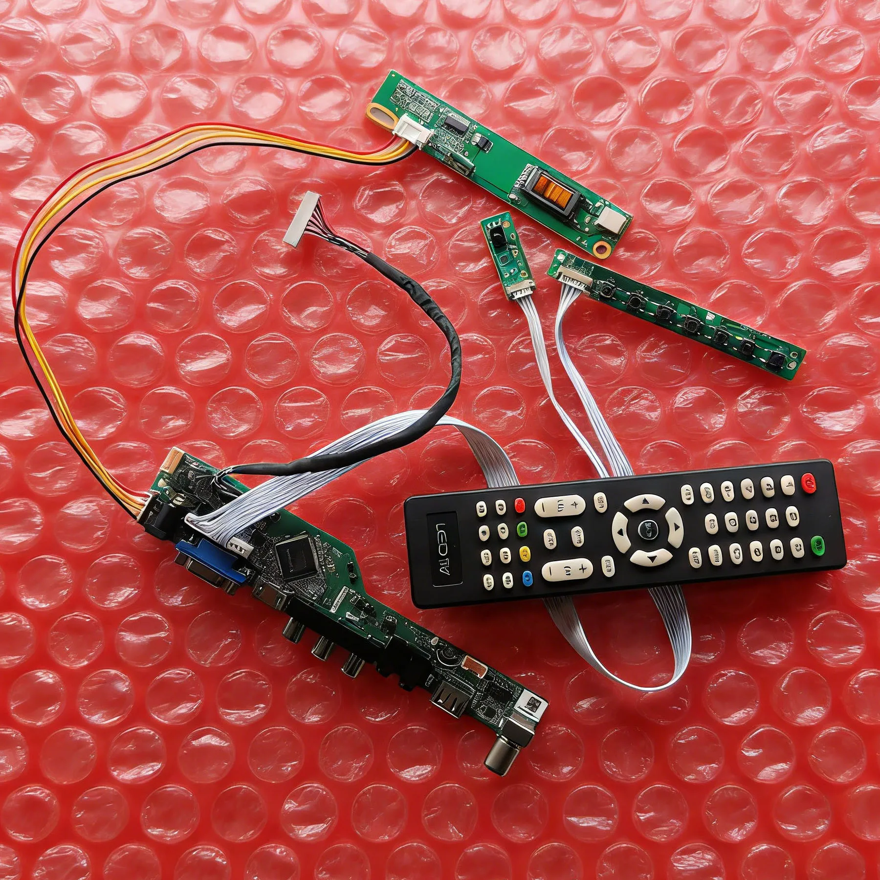 

LCD Screen Drive Controller Board Fit N121X4 N121X5 TM121XG HT12X12 1-CCFL USB+AV+VGA+HDMI 20 Pin LVDS 1024*768 1024x768 DIY Kit