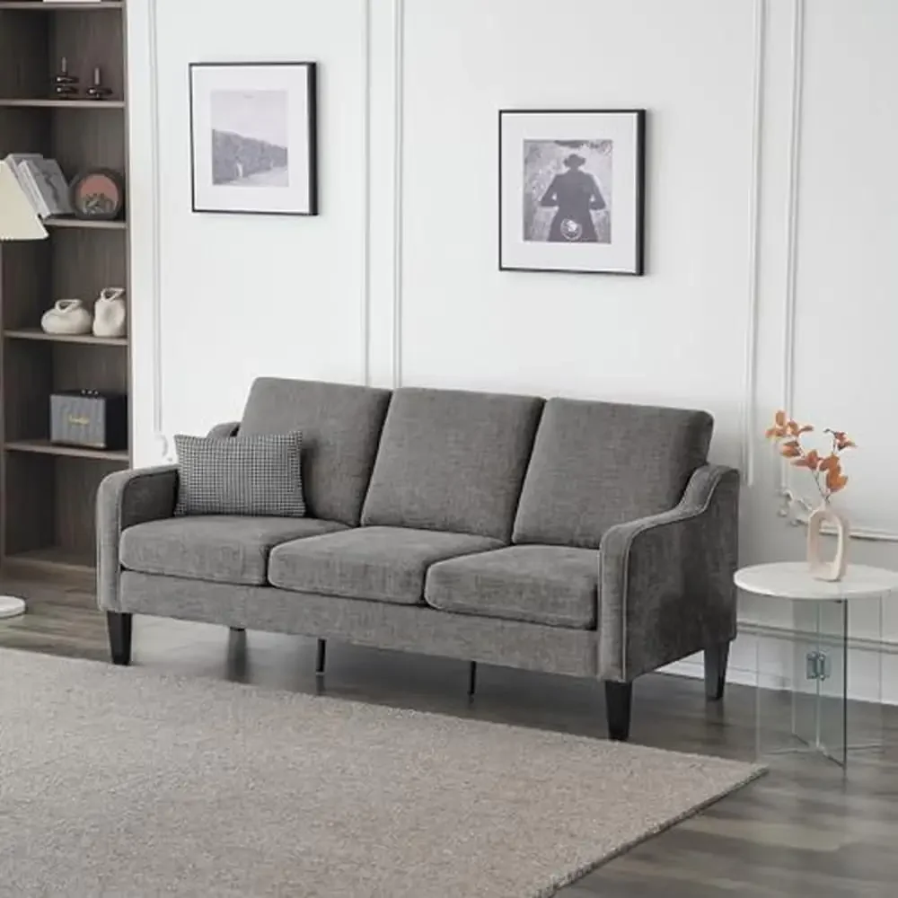 Modern Chenille Upholstered Small Loveseat Sofa 71