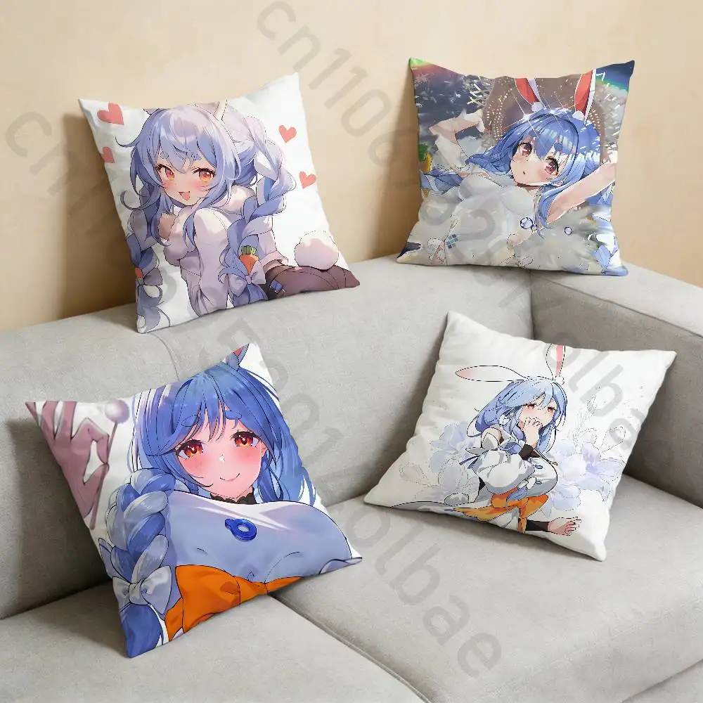 

U-Usada P-Pekora Pillow Case Sofa Living Room Bedroom Headboard Backrest Cushion Square Cushion Nap Time