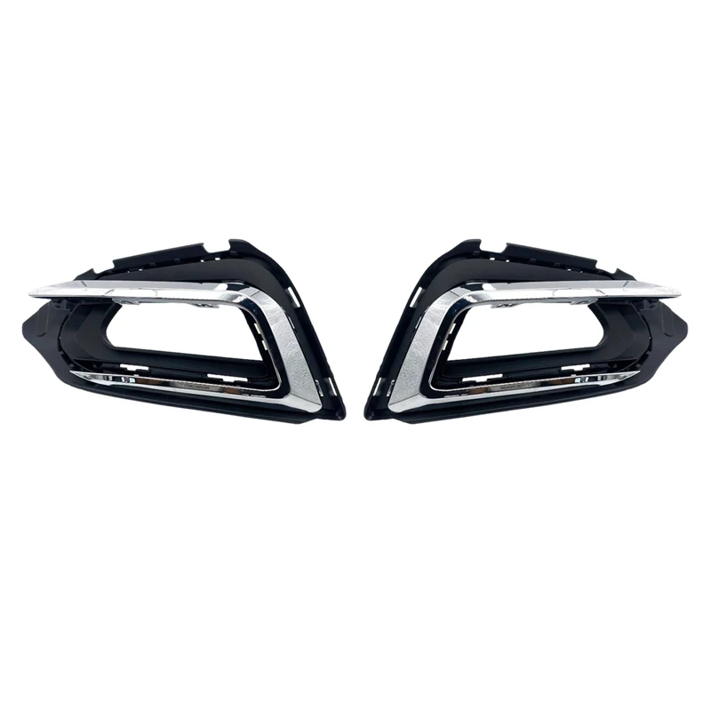 For Chinese SAIC ROEWE I5 Car Front Bumper Fog Light Cover Frame Fog Lamp Frame Daytime Running Light Lamp DRL Chrome Cover Trim