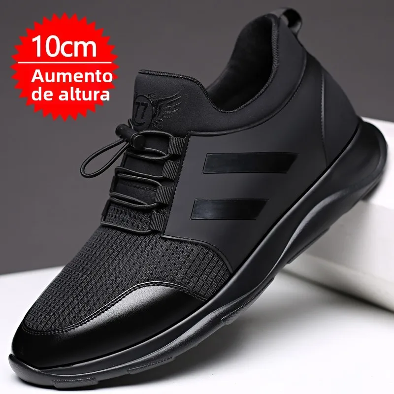 men's-10cm-invisible-heightening-soft-bottom-mesh-sports-casual-shoes-black-summer-breathable-comfortable-leather-shoes