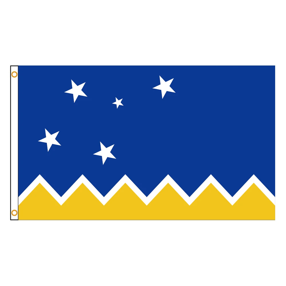 3x5 Ft Flag of Magallanes y la Antártica Chilena RegionVivid Color and Fade proofPolyester with Brass Grommets 3 X 5 Ft