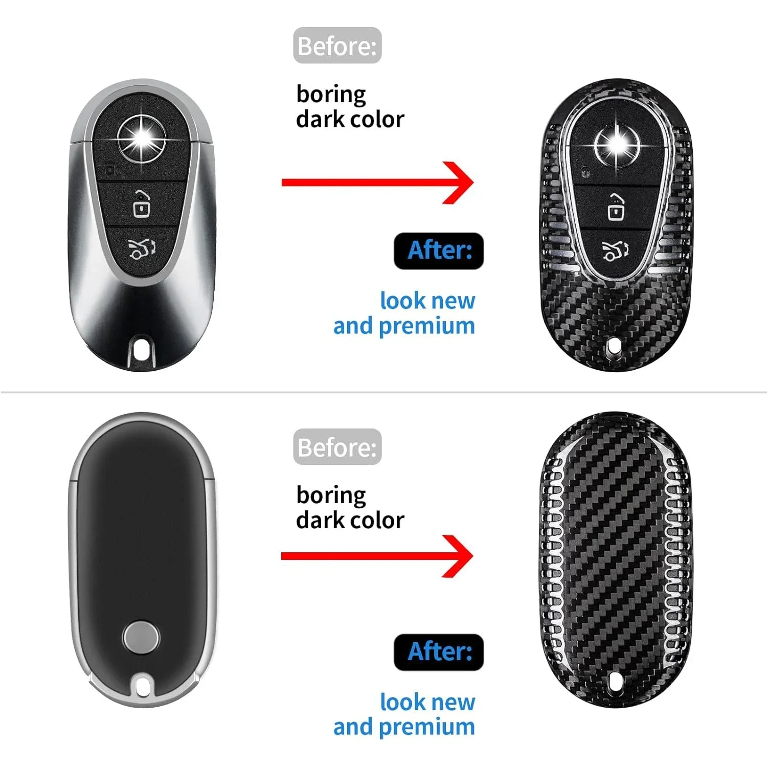 カーボンファイバーキーカバー,ケースプロテクター,メルセデスベンツ,gクラス,eクラス,2020-2023,eqs450,2020-2023