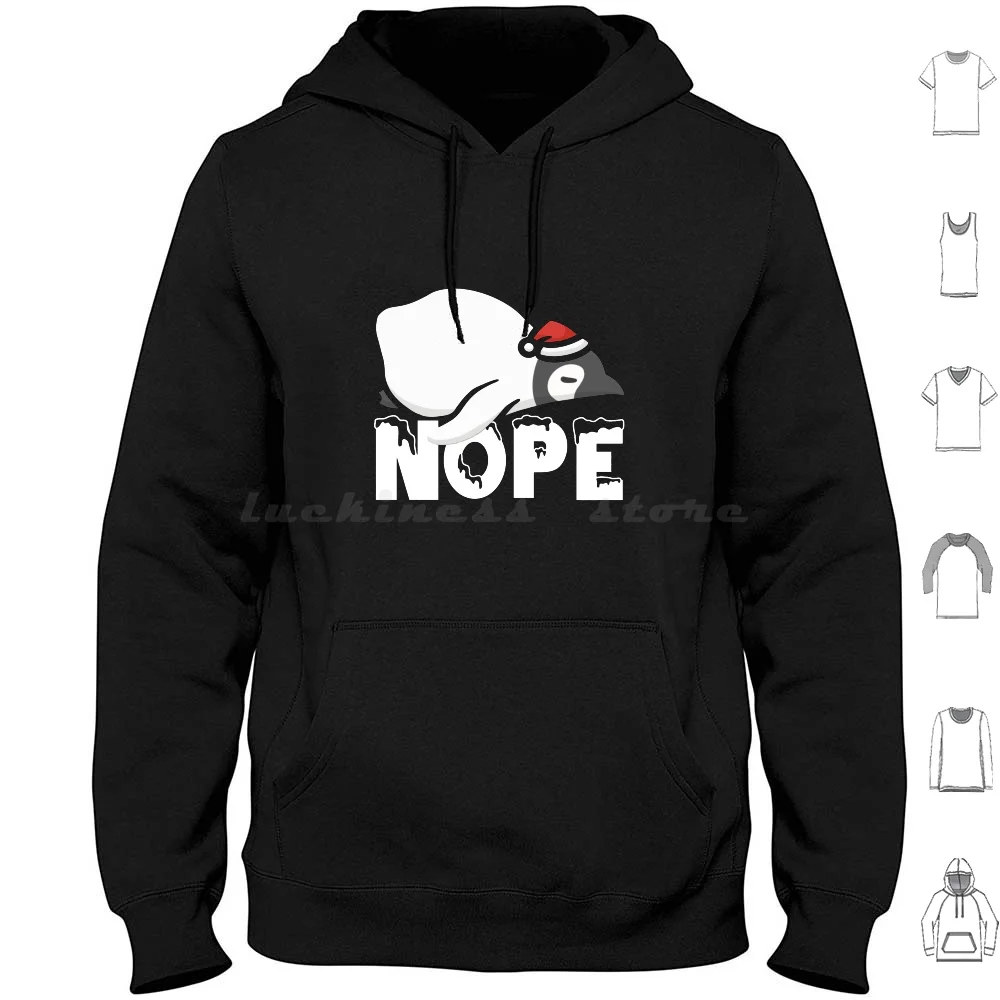 Funny Nope Sleeping Penguin Not Today Lazy Gift Men Women Hoodies Long Sleeve Nope Not Today Lazy Animal Penguin Relax