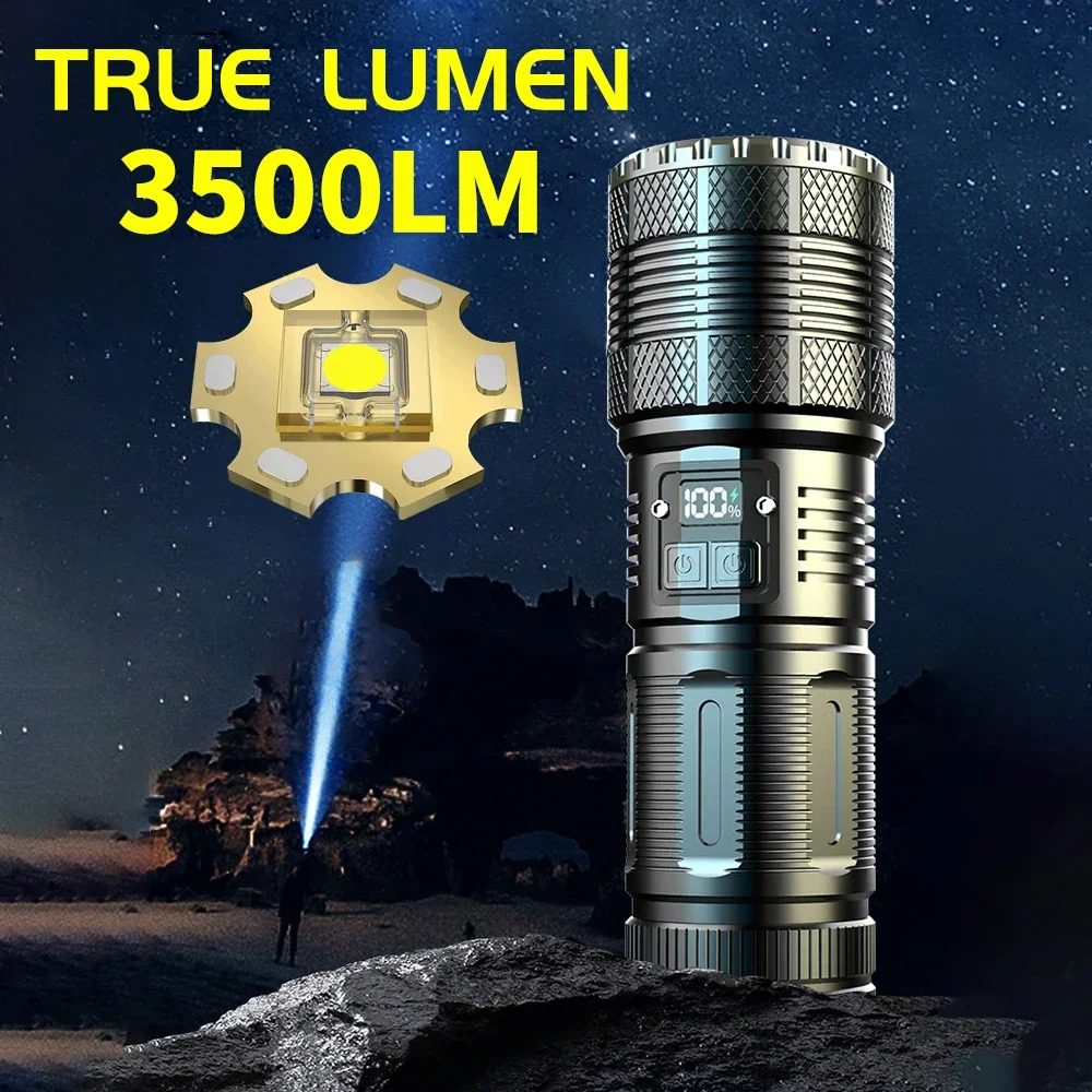 35000LM Most Powerful 1000W High Power Super Bright Led Tactical Flashlights 18650 Battery Waterproof Emergency Spotlights