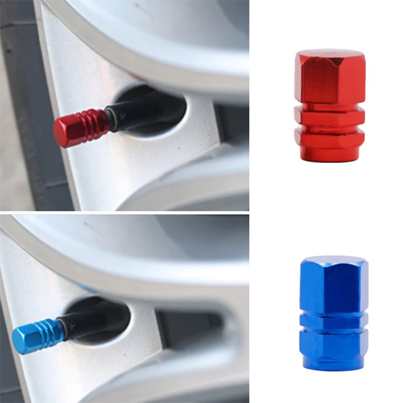 4Pcs Car Tire Valve Cover Aluminum Alloy Car Wheel Tire Valve Caps For Automobiles Trucks Motorcycles Bikes