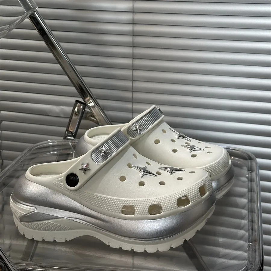 2026 new summer 7CM hole shoes slippers outer wear summer thick-soled bag head drag