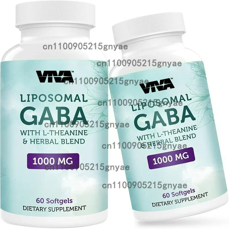 

GABA Containing Theanine Supplement 1200mg - Highly Bioavailable Liposome GABA Supplement, 60 Capsules for Adults