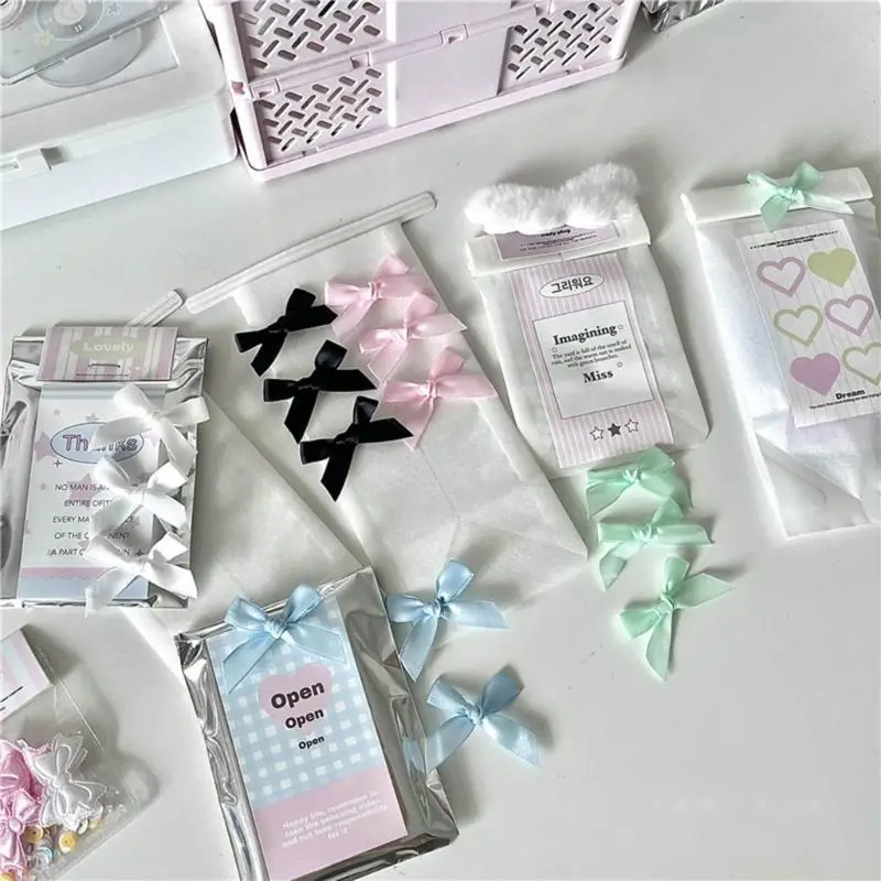 

D46E 10 шт бантик сердце упаковка DIY фото держатель для карт ювелирные аксессуары