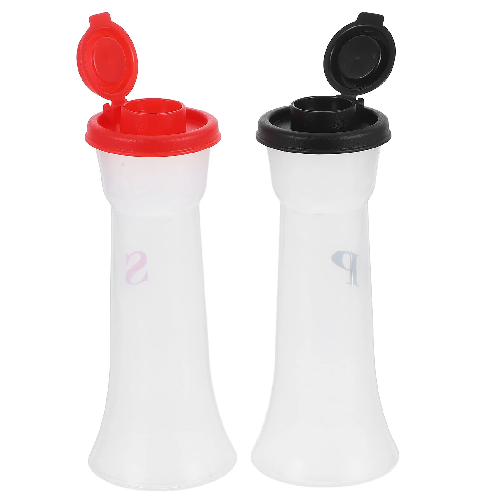 

2pcs BBQ Seasoning Jar Salt Pepper Shaker Camping Spice Container Plastic Kitchen countertop travel bottle set spice shaker jar