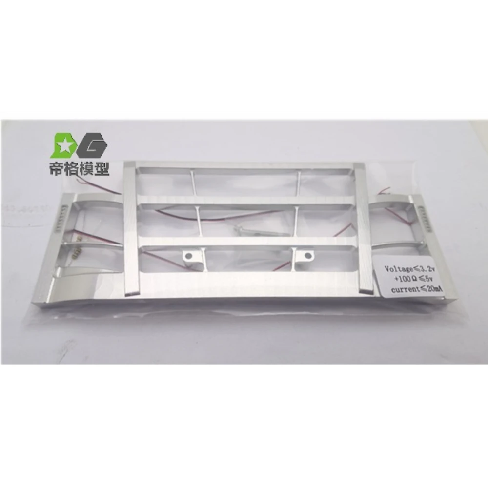 RC Speelgoed Truck CNC Metalen Voorbumper Animal Guard LED Grille Guard Voor Tamiya Scania 770S Serie Tractor Truck 1/14 RC OP Onderdelen