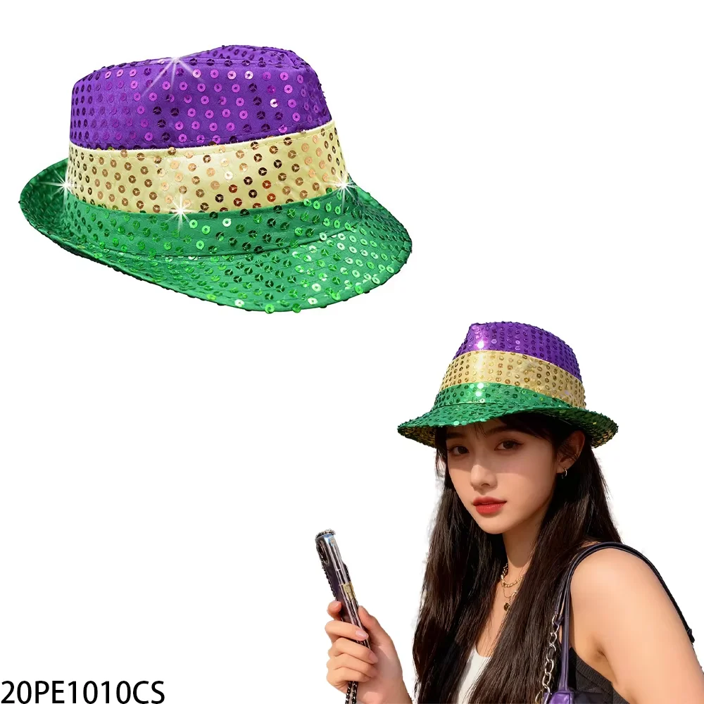 

PESEAR Carnival Hat, Fedora Glitter Hat Set, Carnival Accessories Set, Party Discounts, Clothing Accessories Set