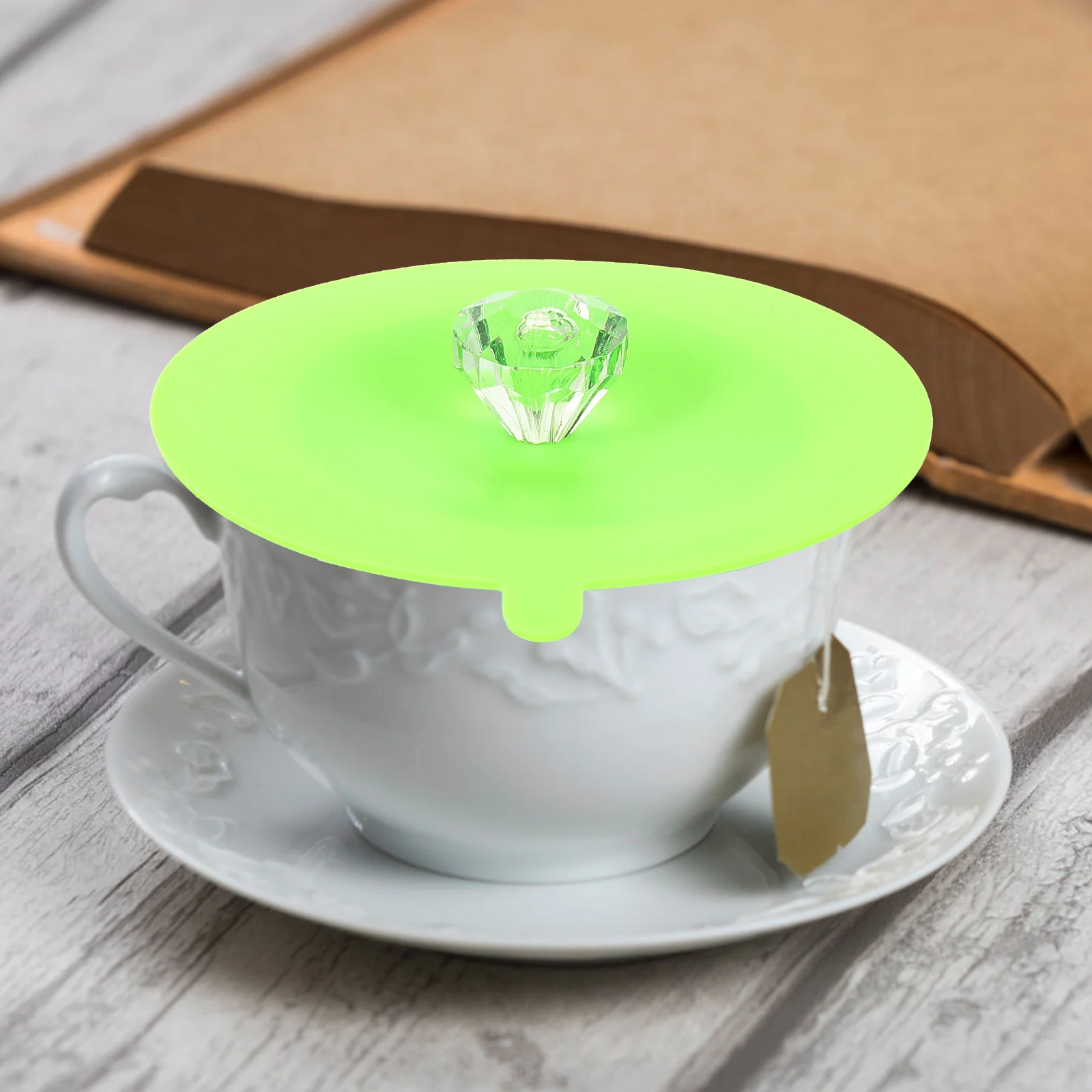 

6Pcs Silicone Cup Lids Diamond Design Anti Dust Universal Drink Covers Flexible Heat Resistant Leakage Proof Silicone Cup Lids