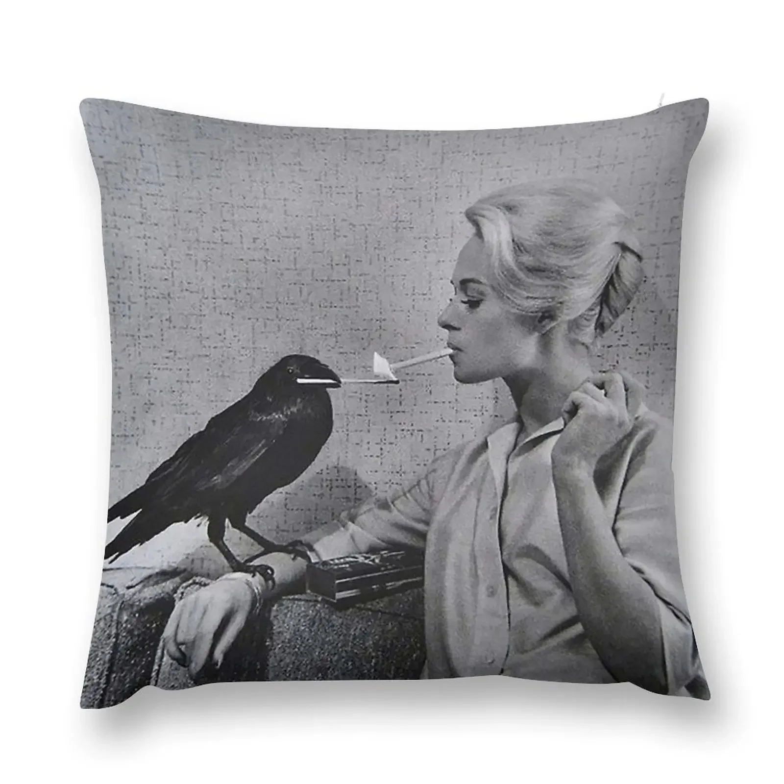 Tippi Hedren having her cigarette Throw Pillow Cusions Cover pillowcases for sofa cushions christmas cushions covers pillow