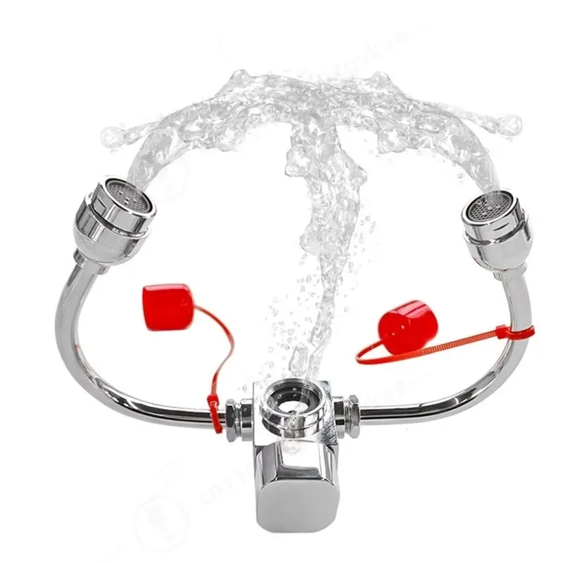 Eye Wash Station, Emergency Eyewash Stations Faucet Mounted For Sink Attachment -Eye Flush Unit Eye Wash Solution-AC08