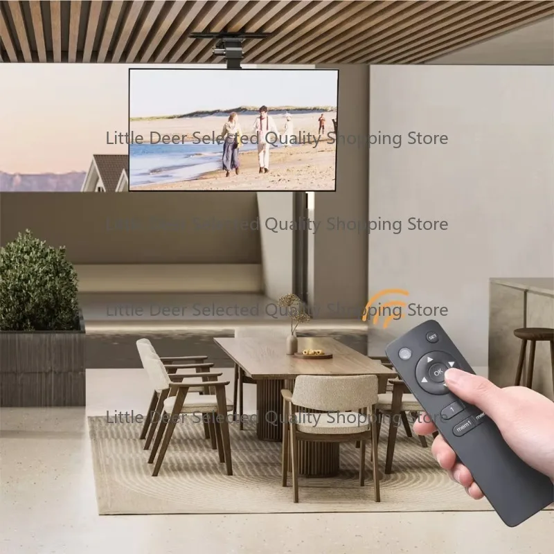 ew Arrival Remote Control Motorized Lift Flip Down Pitched Ceiling Folding Electric V Wall Bracket Mount