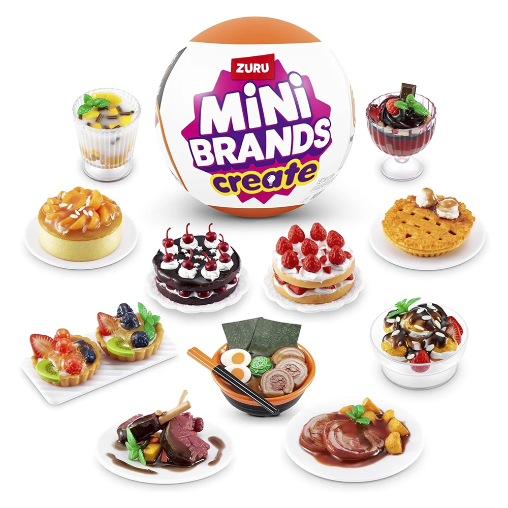 Hot Toys Mini Brands Create Food Mistery Box Capsule Real Miniature Creations Collectible Blind Box Toy