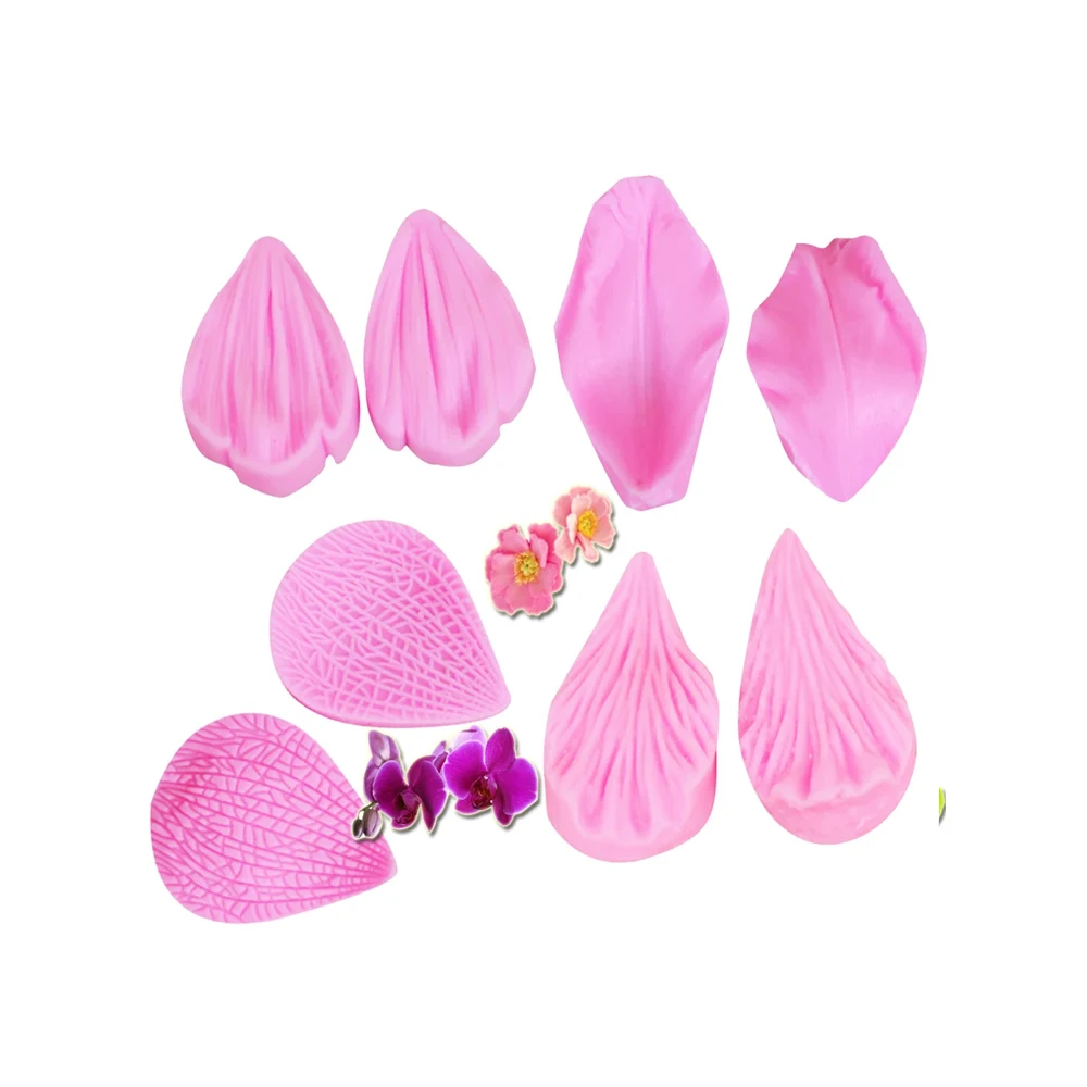Tulipan Stokrotka ćma Orchidea Płatki kwiatów Forma silikonowa Czekolada Fondant Płatek kwiatu Dekoracja ciasta Narzędzia do pieczenia w kuchni — zdjęcie 2