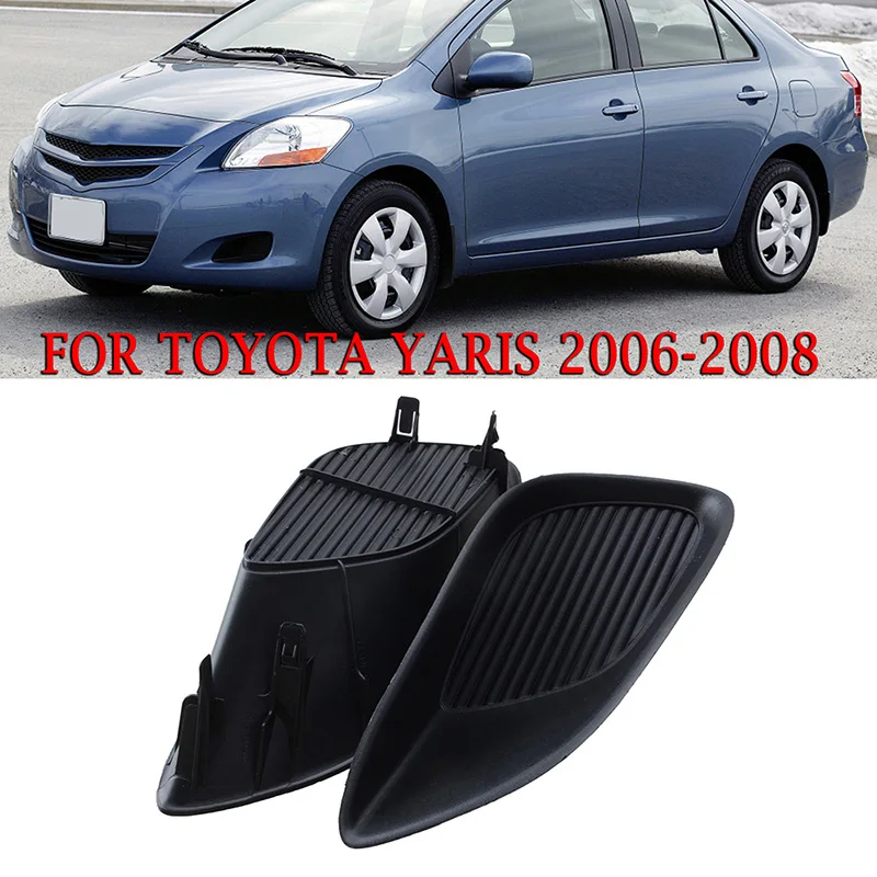 

Fog Light Frame Cover No Hole For Toyota Yaris 2006-2008 4 Doors Black Front Bumper Lower Closed Cellular Grid Car Accessories