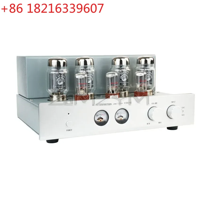 KT88 K3 Tube Fever Amplifier Home Theater Hi-Fi Audio Amplifier with Bluetooth 5.0 Audio Tube Amplifier 45W×2