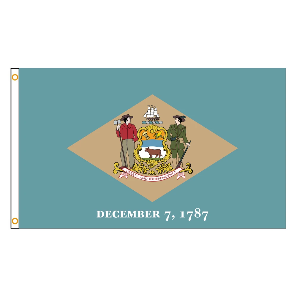 3x5 Ft Delaware Flag Vivid Color and Fade proof a state of the United States Flags Polyester with Brass Grommets 3 X 5 Ft